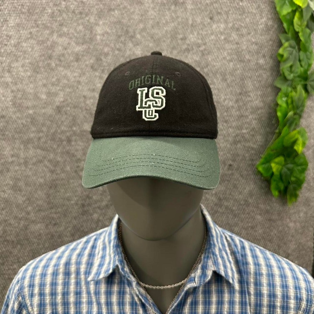 Vintage Levi's Original LS Wool Blend Strapback Hat Cap Black Green